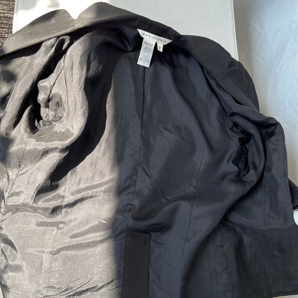 Studio (8 US) silk & linen one-button blazer in black - Picture 16 of 16